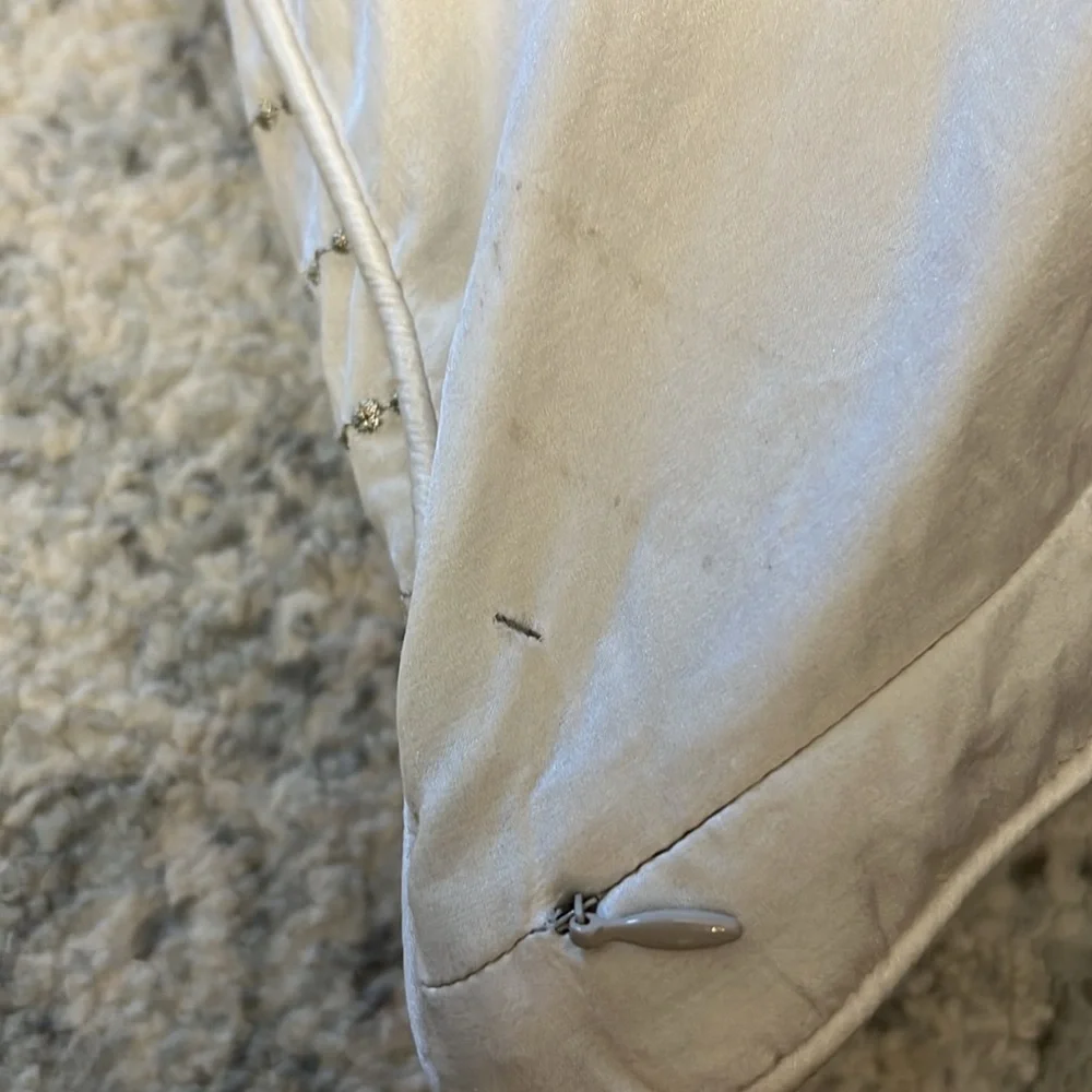 Silver Throw Pillow